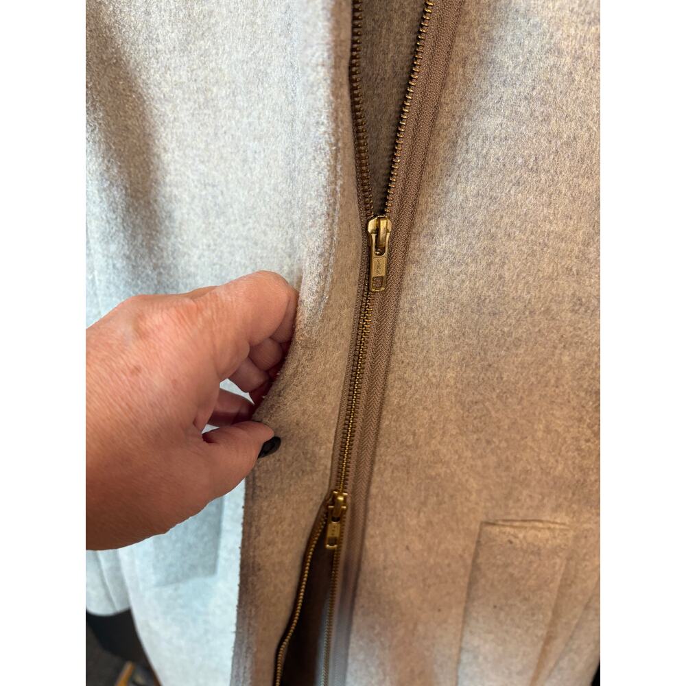 J. Crew Women's Tan City Wool Blend Coat Size 00 - Picture 4 of 11